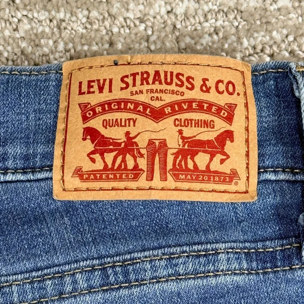 Levi's‎ 314 Shaping Straight Women's Jeans W29 L32 Blue Mid Rise Stretch Denim
